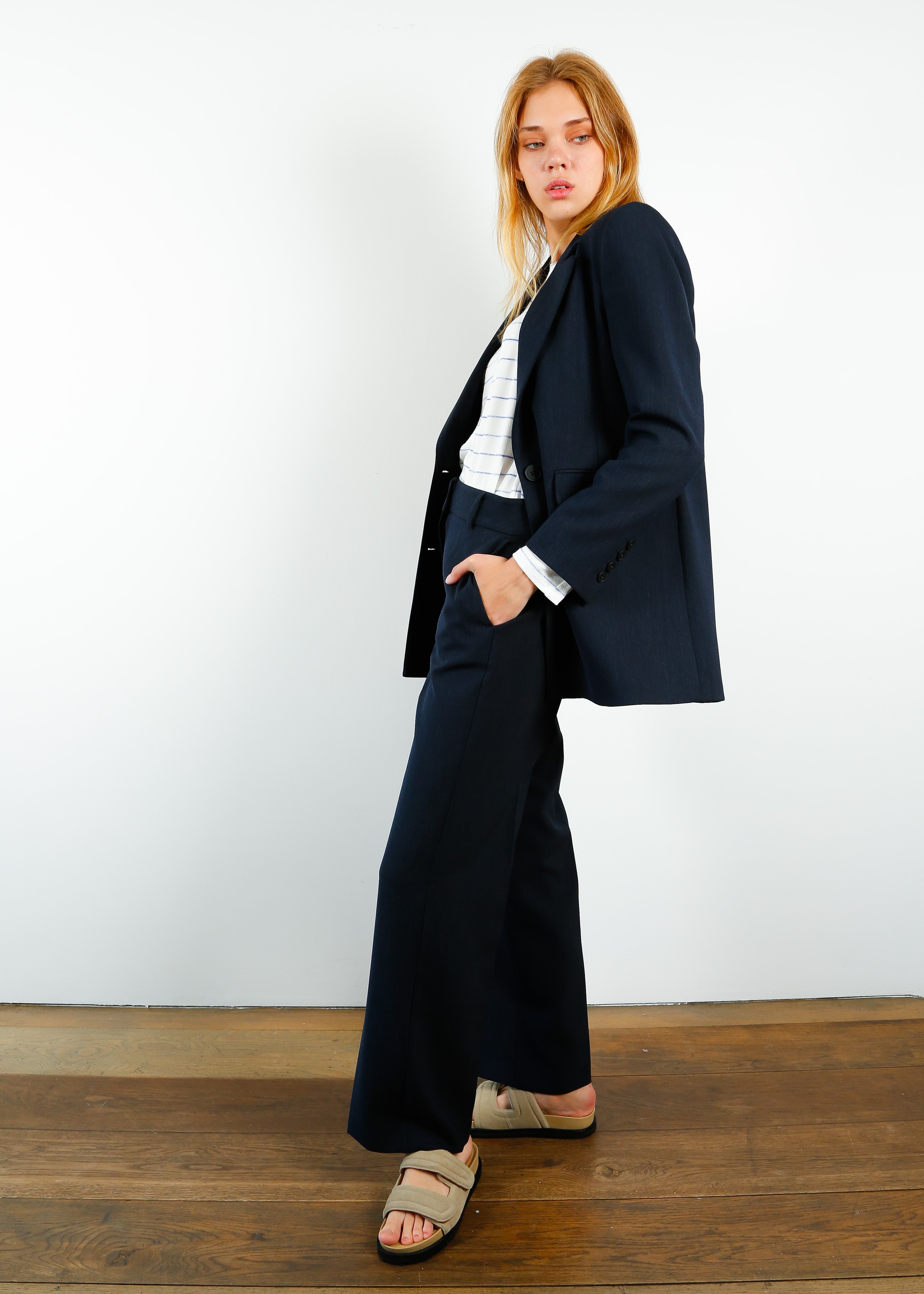 SLF Rita Wide Pant in Dark Sapphire