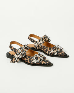 You added <b><u>GANNI S2947 Feminine Buckle Ballerina in Leopard</u></b> to your cart.