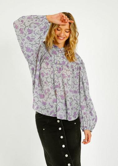 IM Salika Blouse in Ecru, Lilac