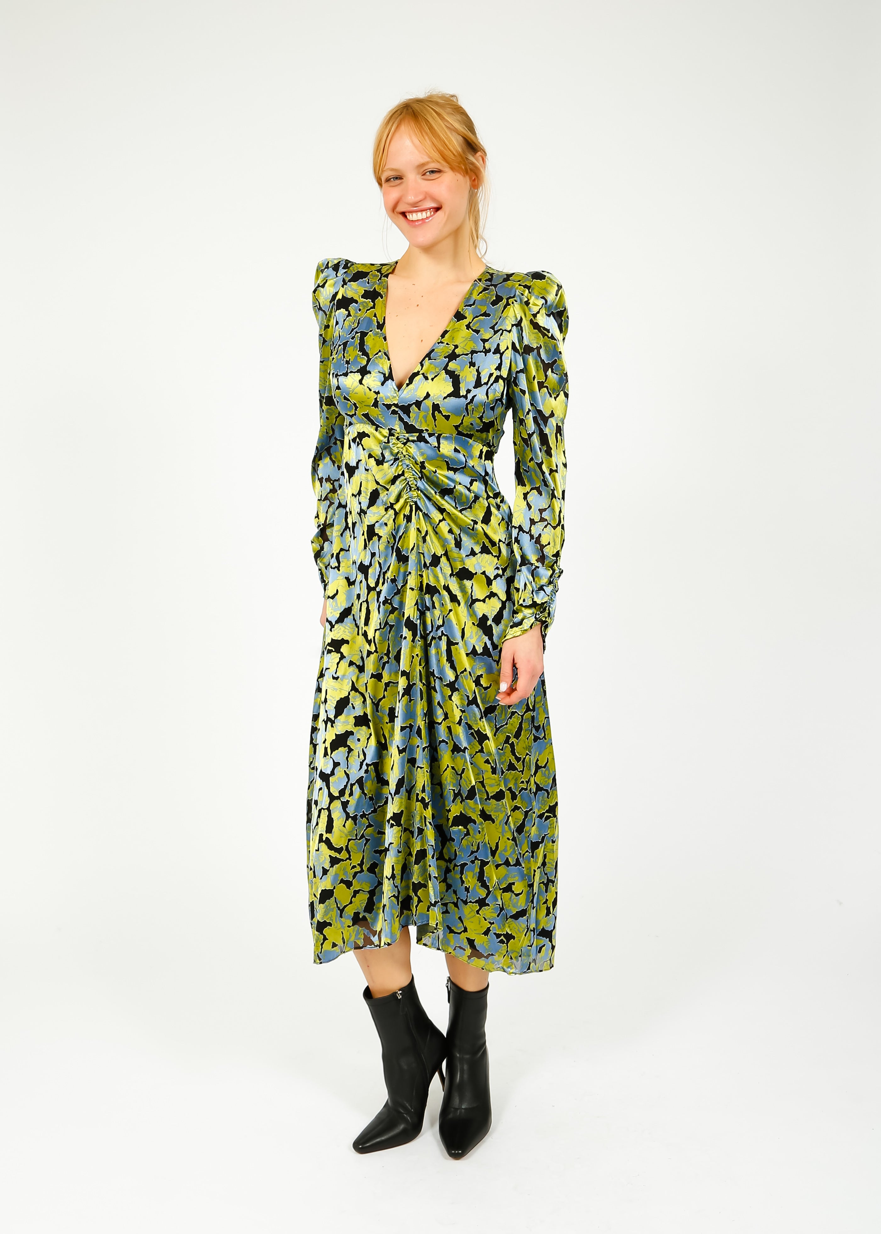 SEC.F Lelou Dress in Shadow Lime