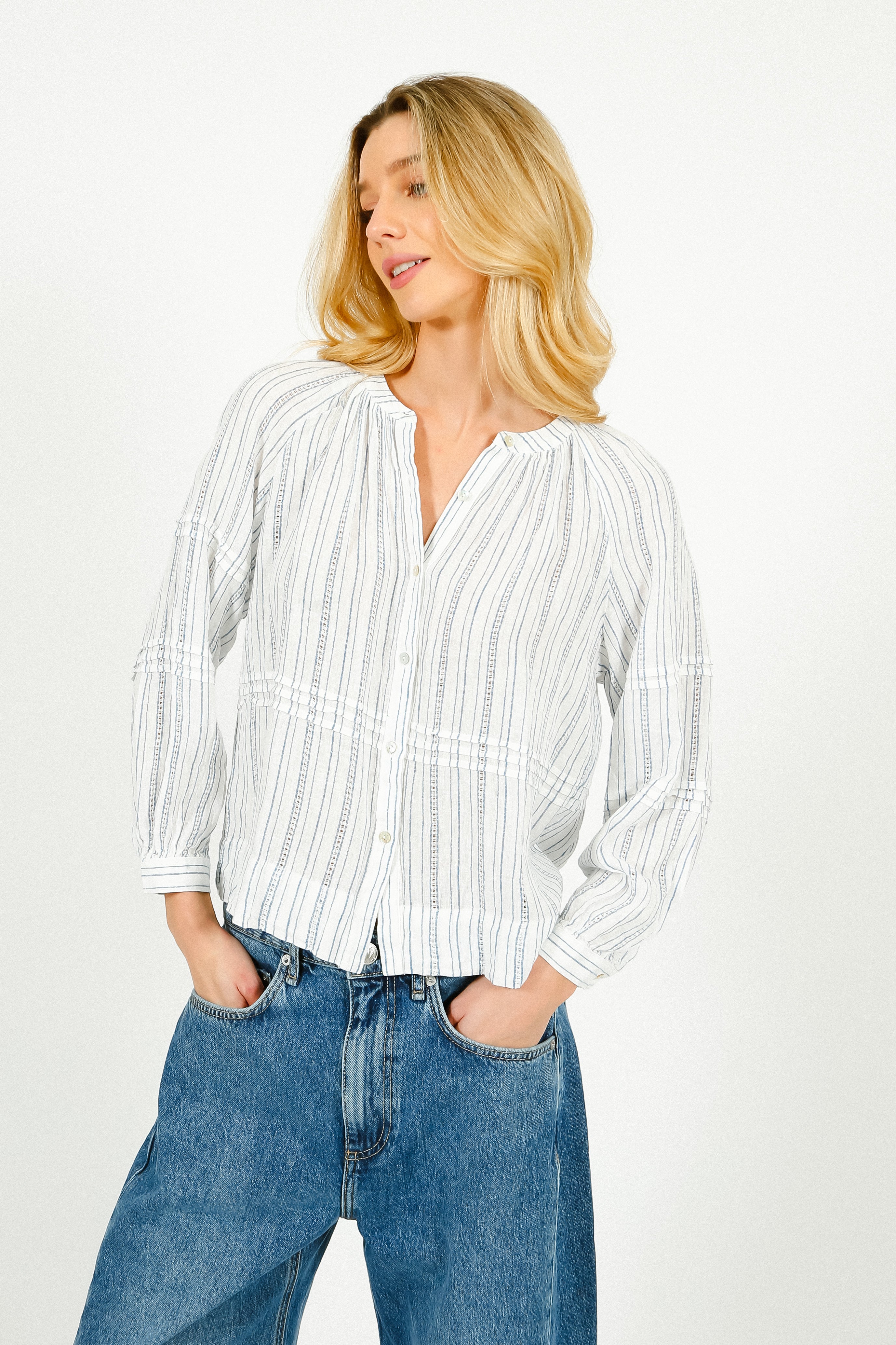 RAILS Frances Blouse in Sonoma Stripe