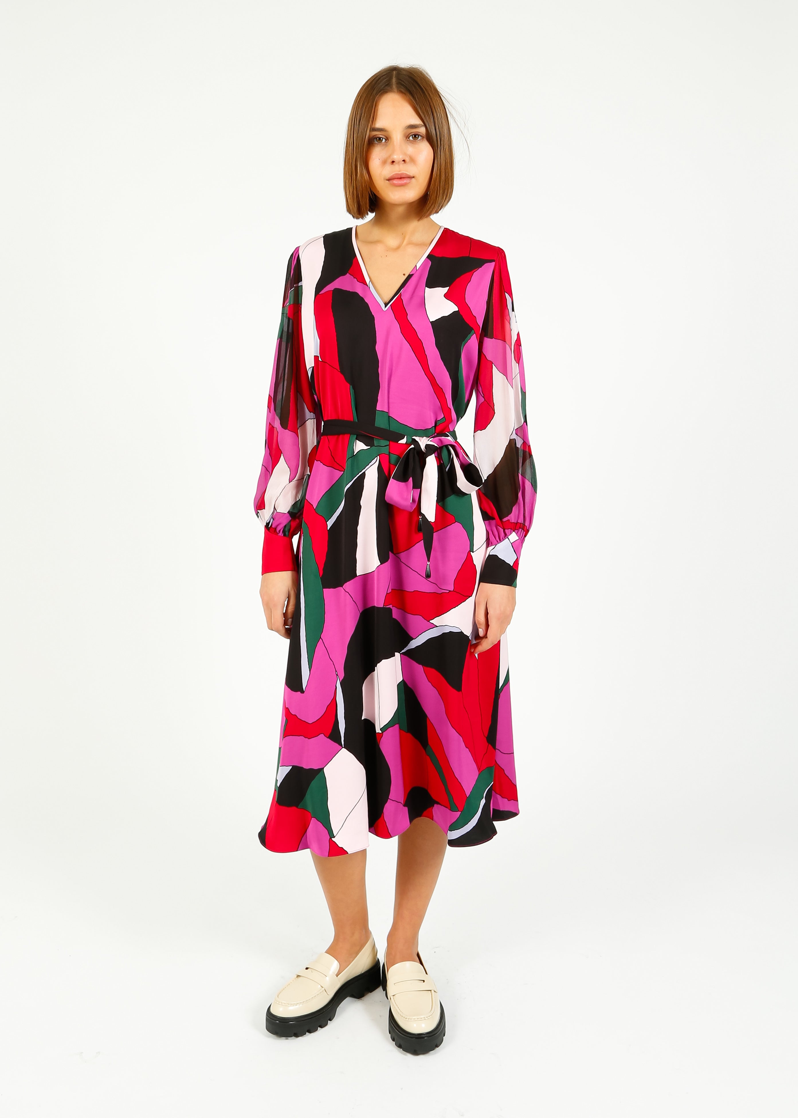 DVF Abel Dress in Tendu Huge