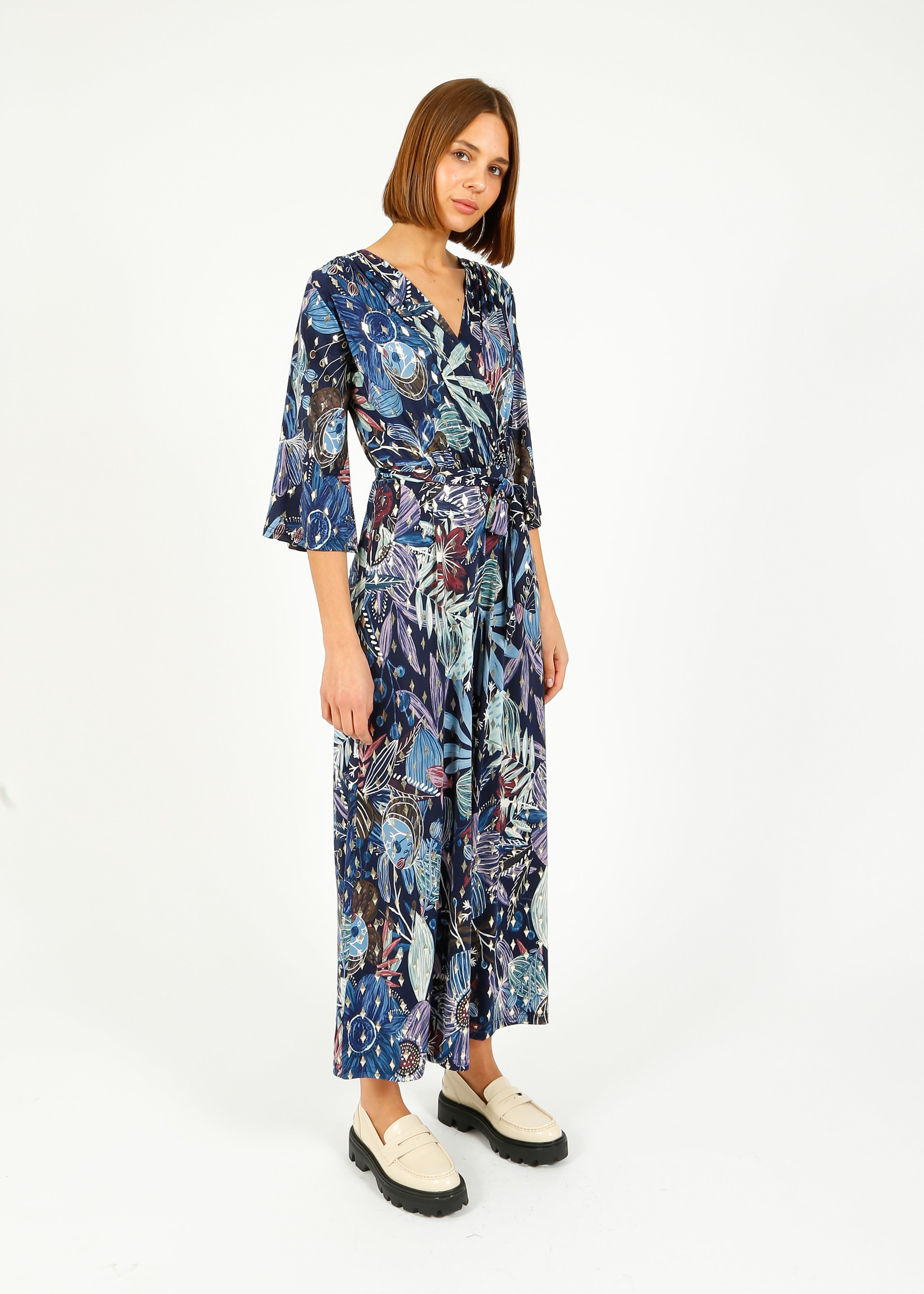 ONJENU Laurie Jumpsuit in Moonlight Blue Gold