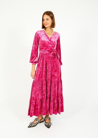 ONJNEU Faye Maxi Dress in Velvet Pink