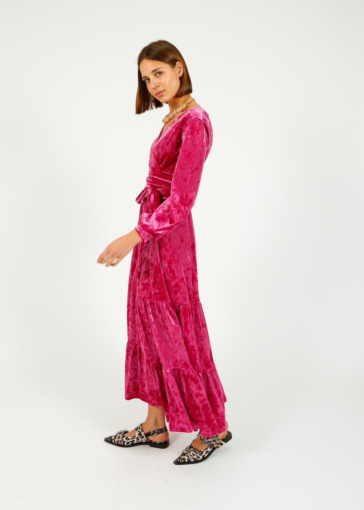 ONJNEU Faye Maxi Dress in Velvet Pink