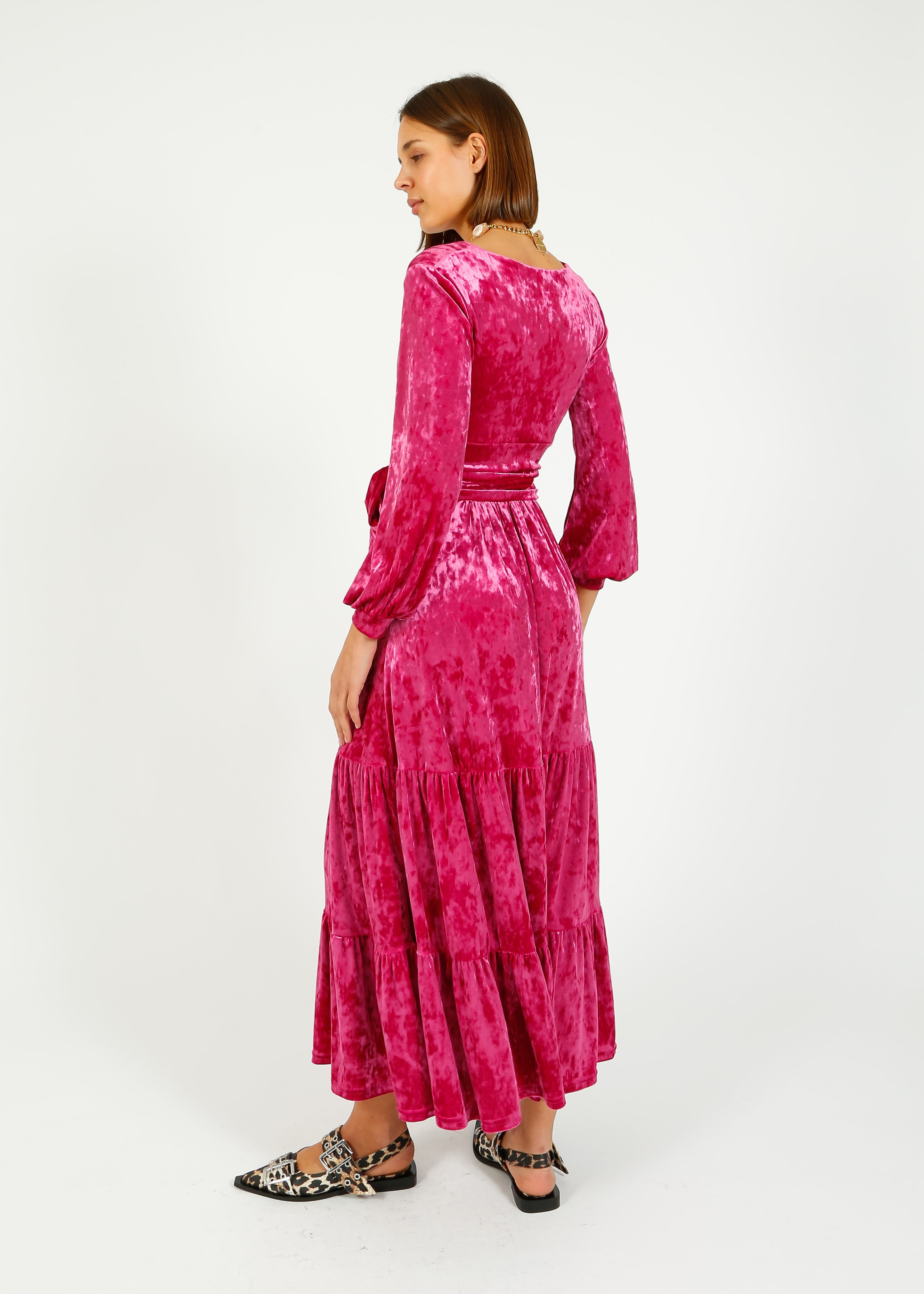 ONJNEU Faye Maxi Dress in Velvet Pink