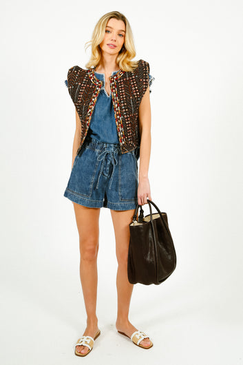 IM Cerza Waistcoat in Faded Black