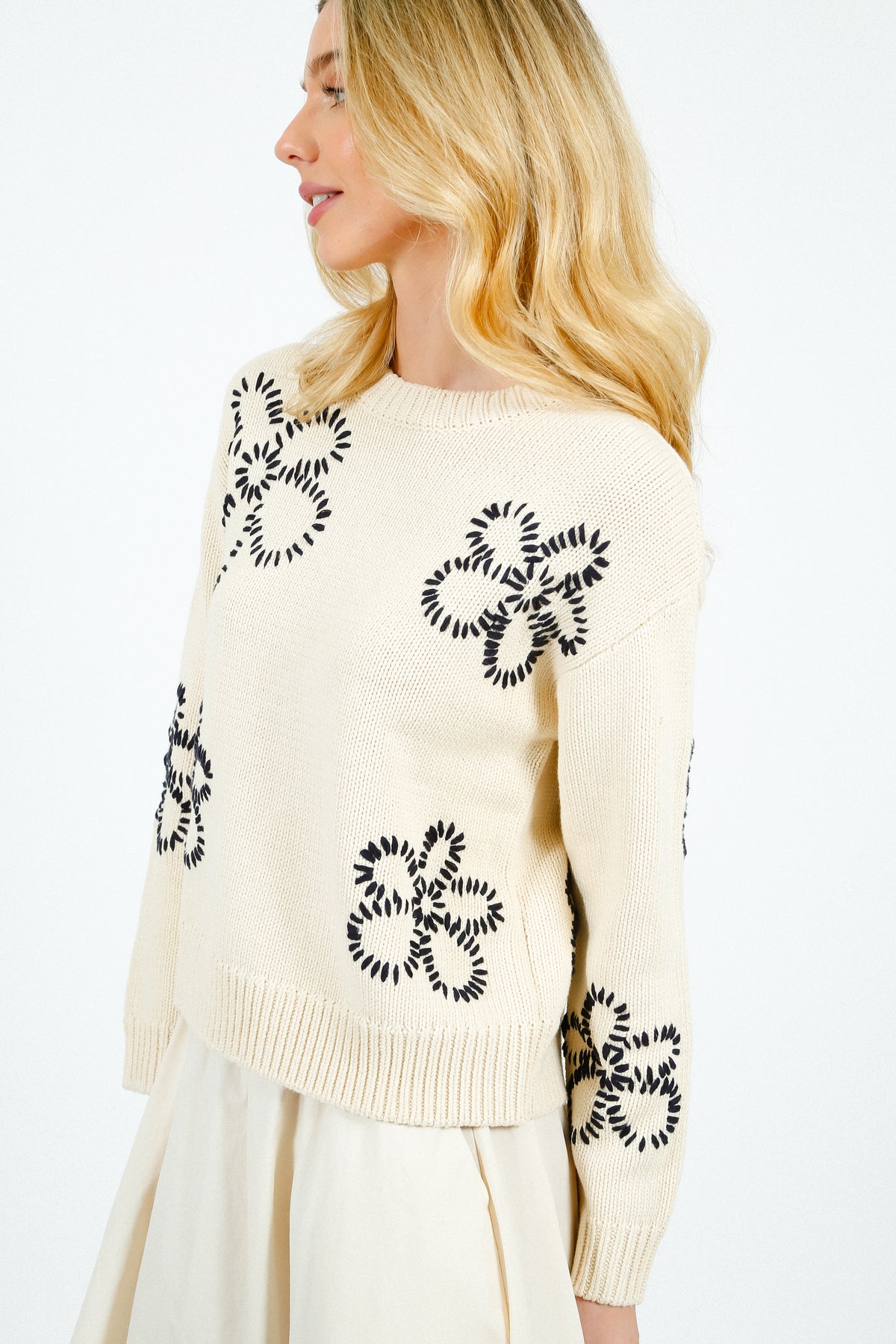 RAILS Zoey Daisy Knit in Ivory