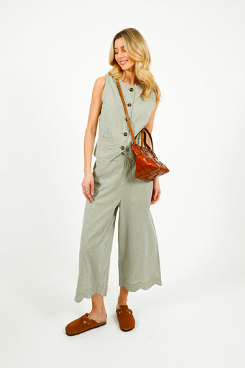 BONTE Aide Trouser in Green Gingham