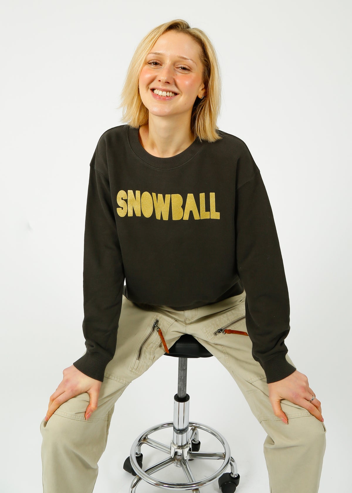 FWP Snowball Sweatshirt in Grey, Gold