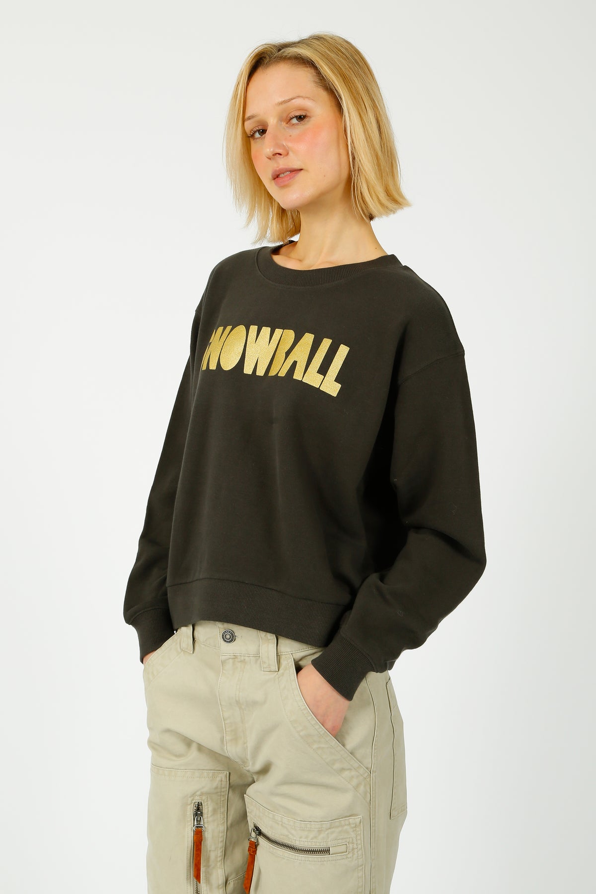 FWP Snowball Sweatshirt in Grey, Gold