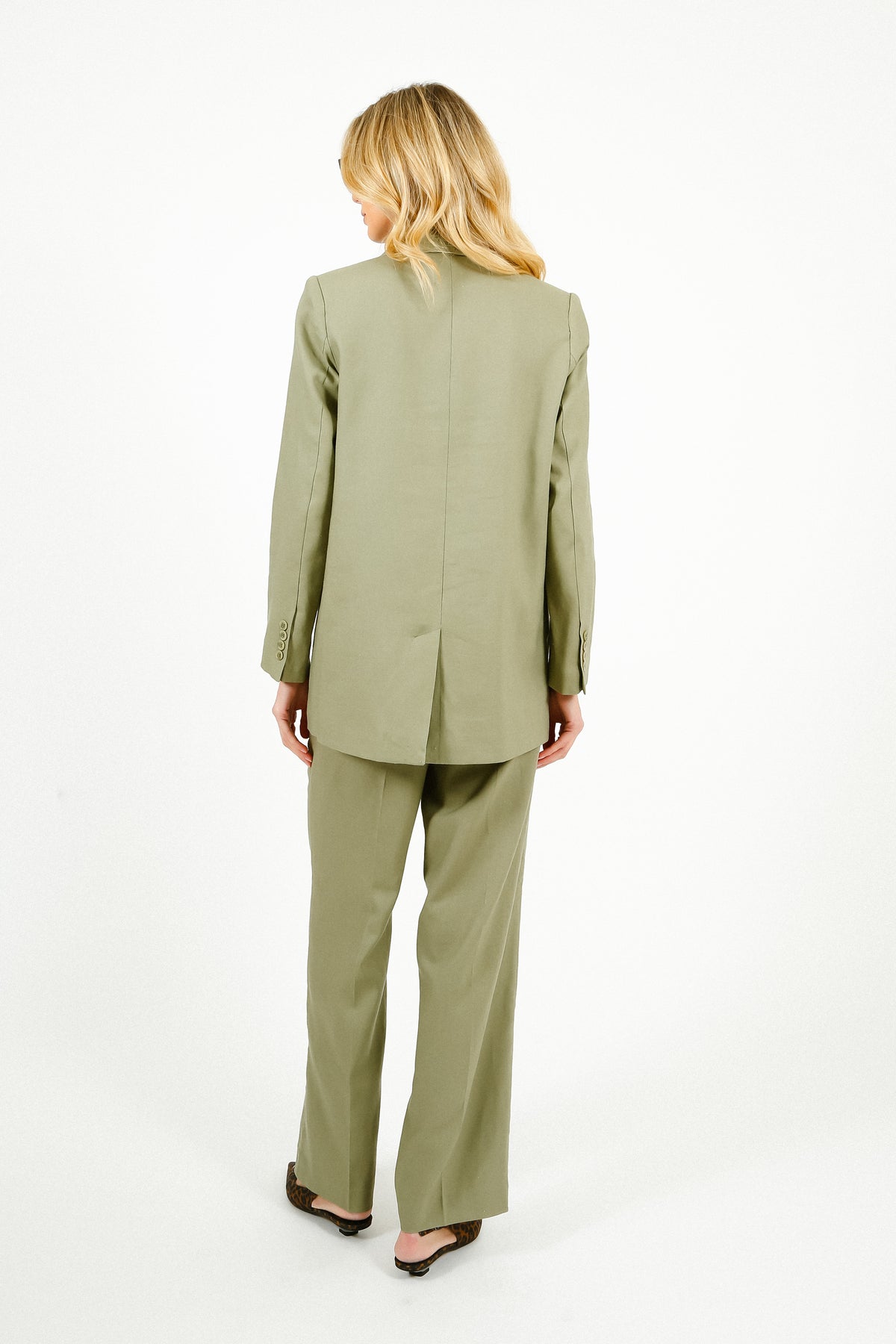 SLF Tania Rita Relaxed Linen Blazer in Vetiver