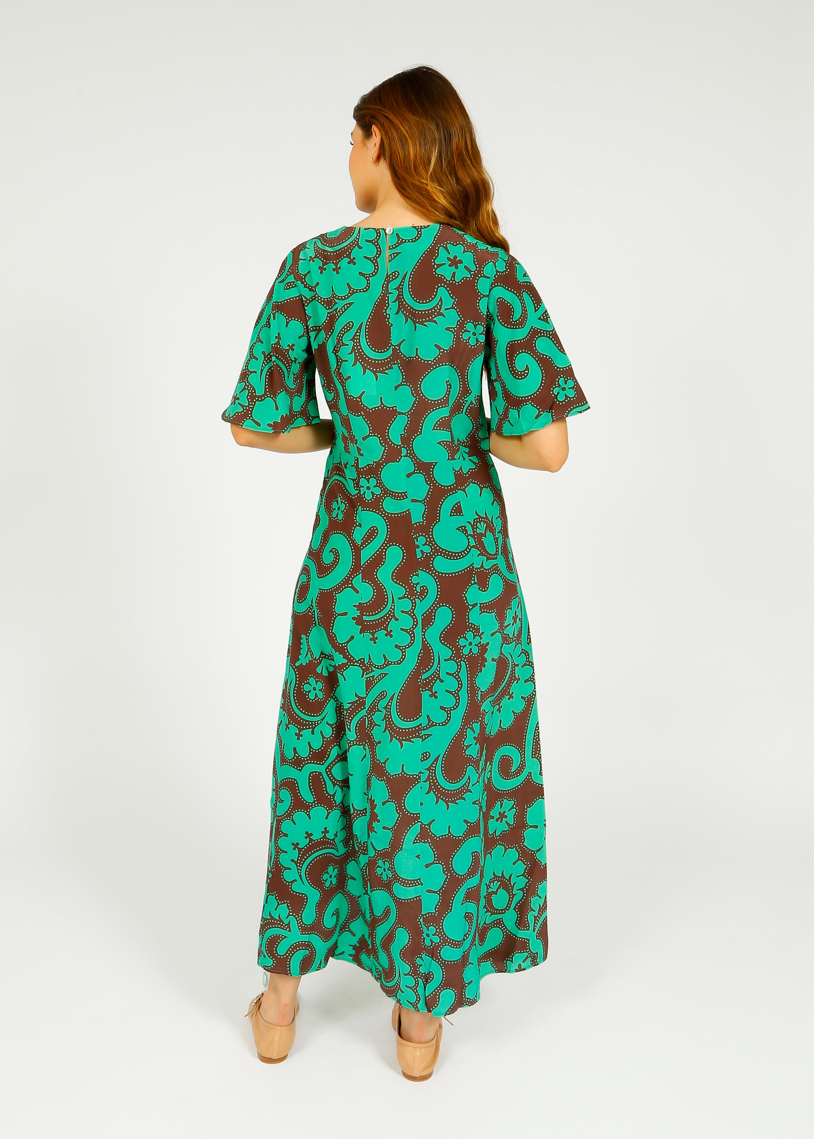 PPL Gini Dress in Griccia 01 Green Floral