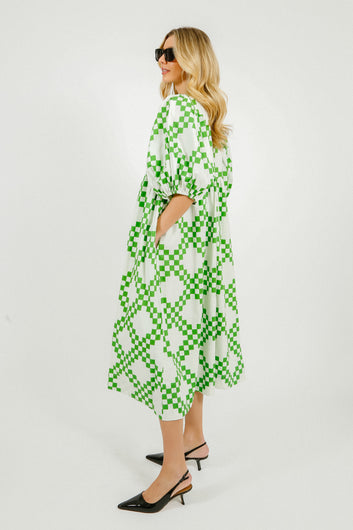 BONTE Briony Dress in Apple Green