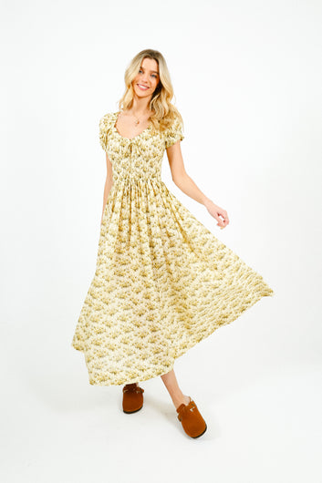 DOEN Ashlynn Dress in Citron Rosier Floral