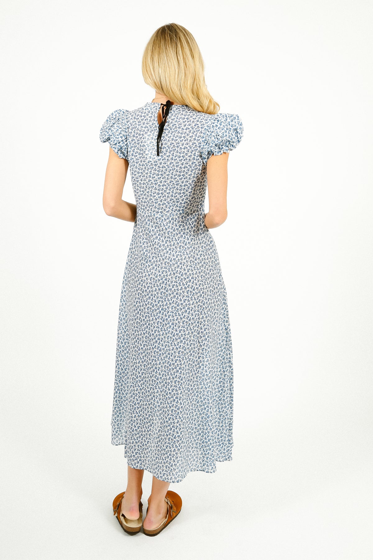 DOEN Romina Dress in Cornflower Hillside Bloom