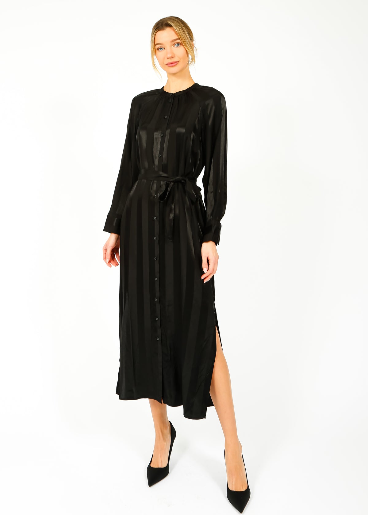 SLF Christelle LS Shirt Dress in Black