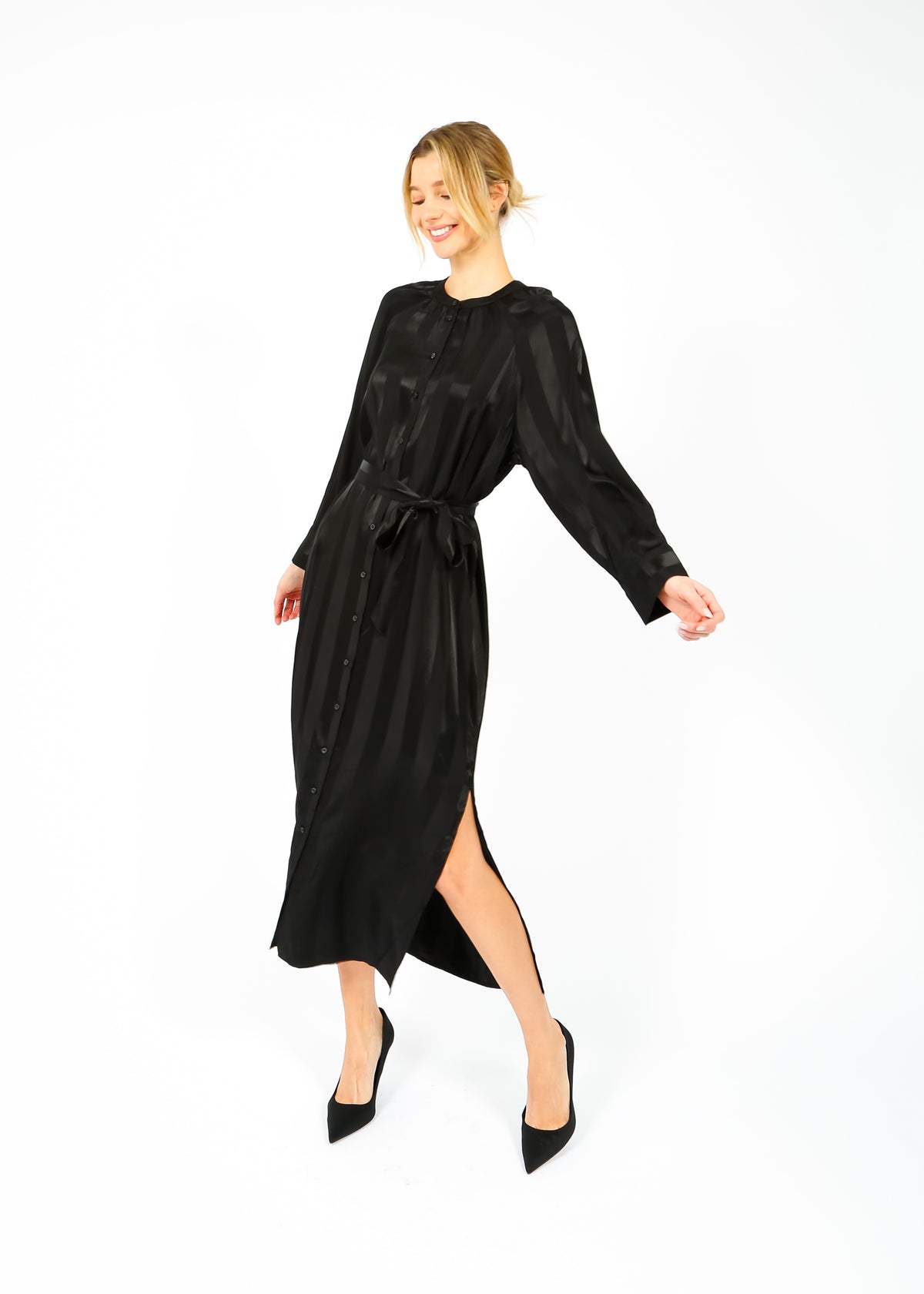 SLF Christelle LS Shirt Dress in Black