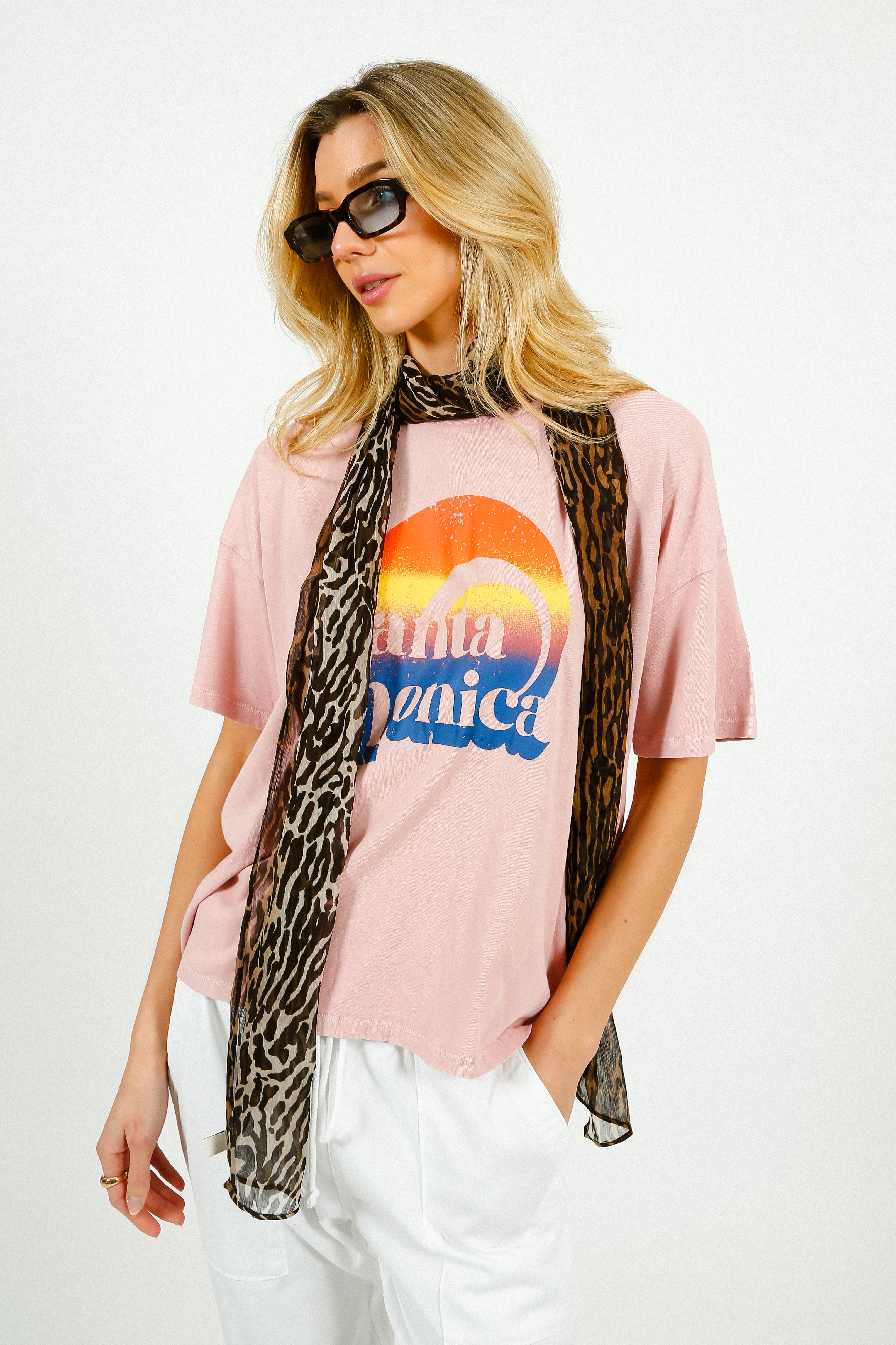 FIVE Santa Monica Tee in Old Pink