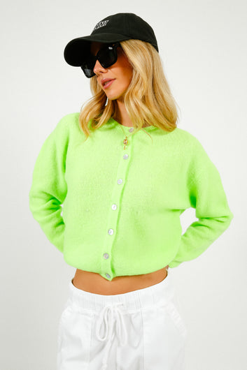 AV Vitow Knit Cardi in Apple Fluro