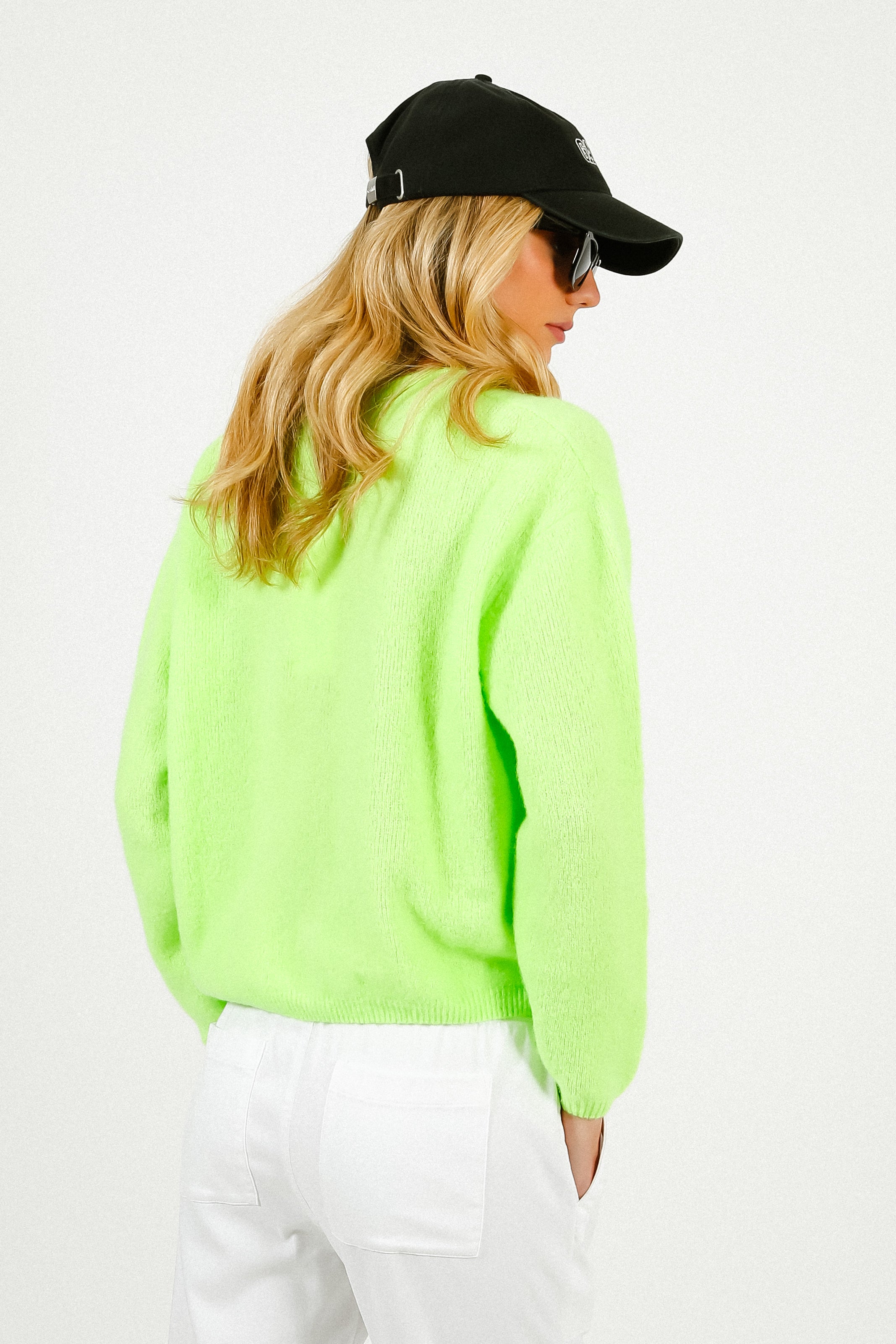 AV Vitow Knit Cardi in Apple Fluro