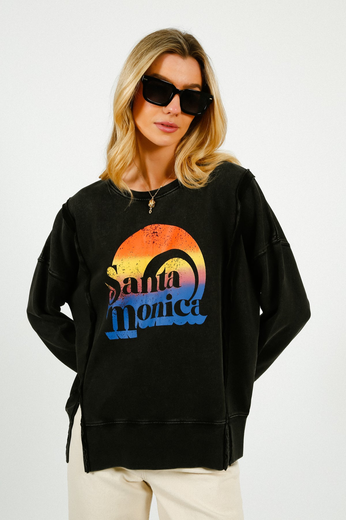 FIVE Santa Monica Sweatshirt in Acid Grey