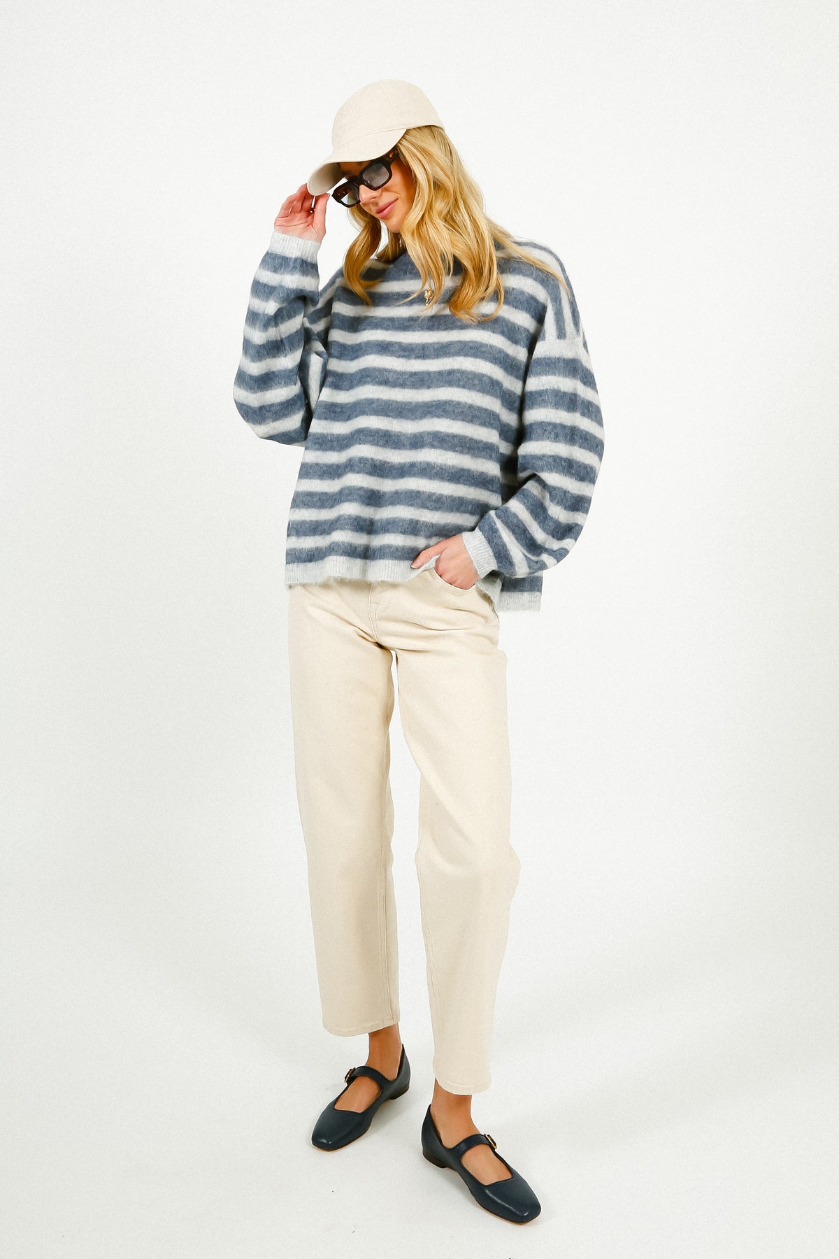 AV Nenbay Stripe Knit in Polar, Tornado