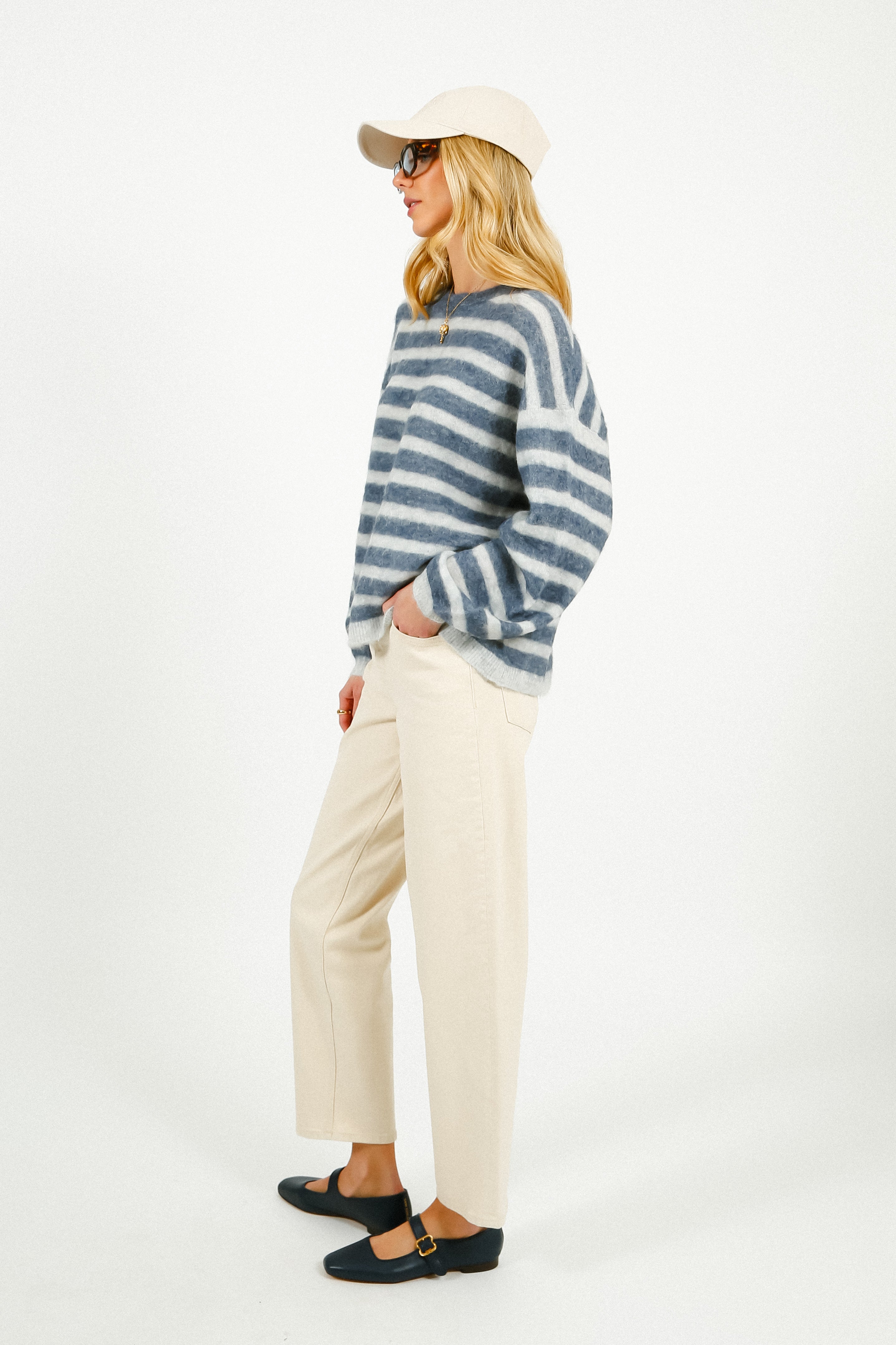 AV Nenbay Stripe Knit in Polar, Tornado