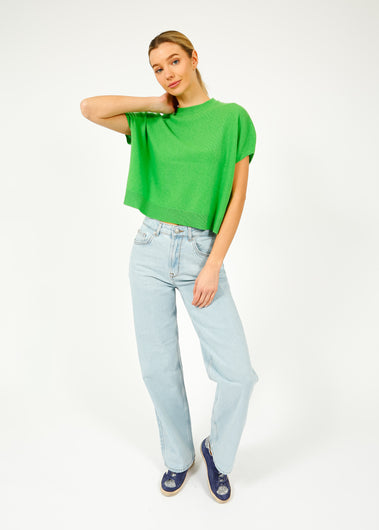 VK Imogen Boxy Crop in Kelly Green