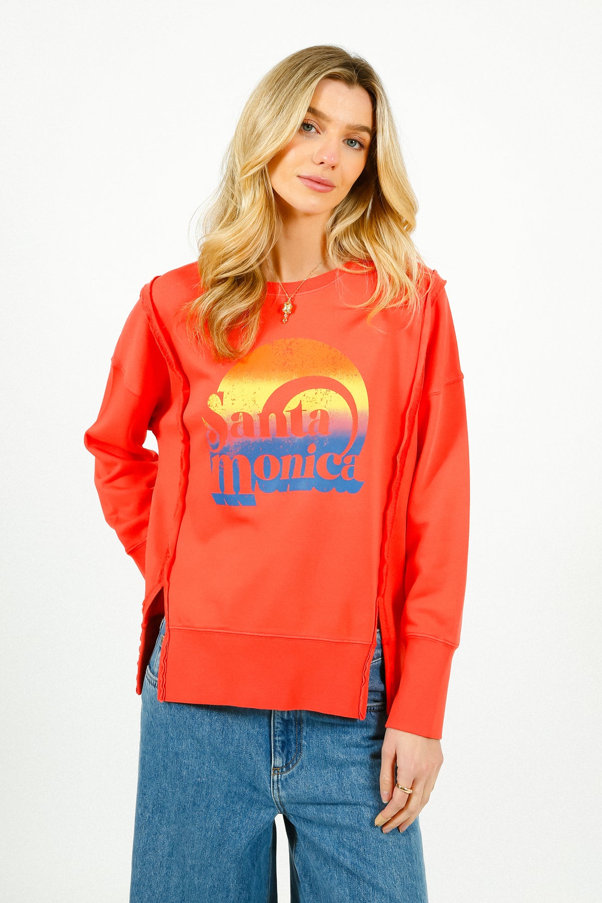 FIVE Santa Monica Sweatshirt in Coral