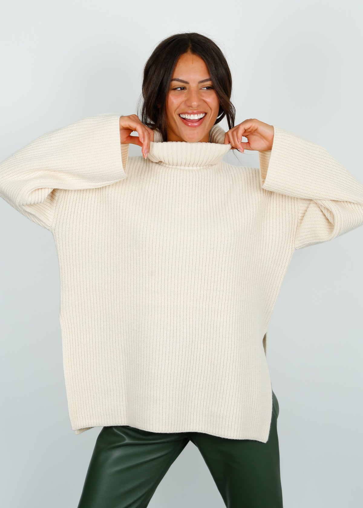 SLF Mary Long Roll Knit in Birch