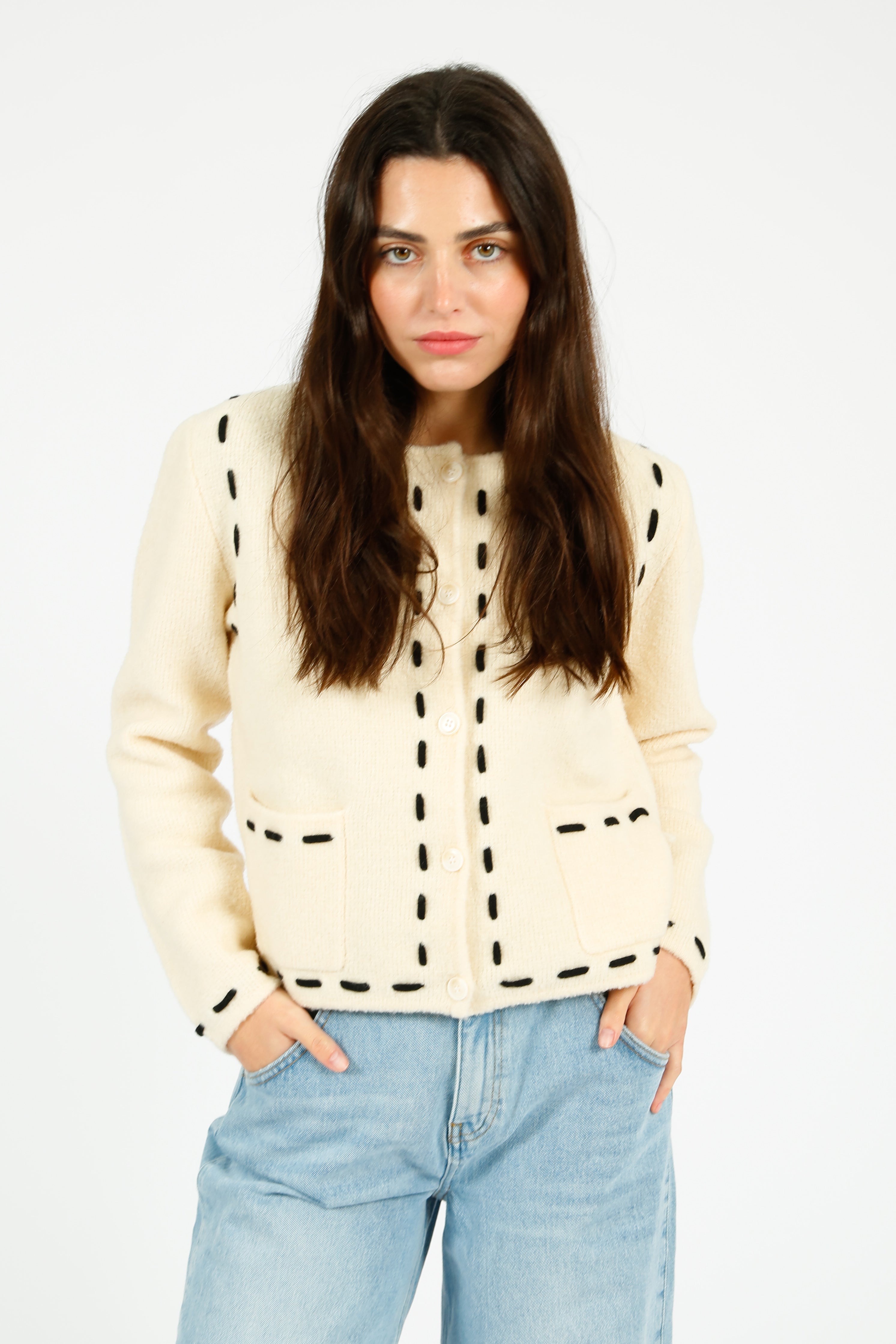 RAILS Juliete Knit Cardigan in Ivory