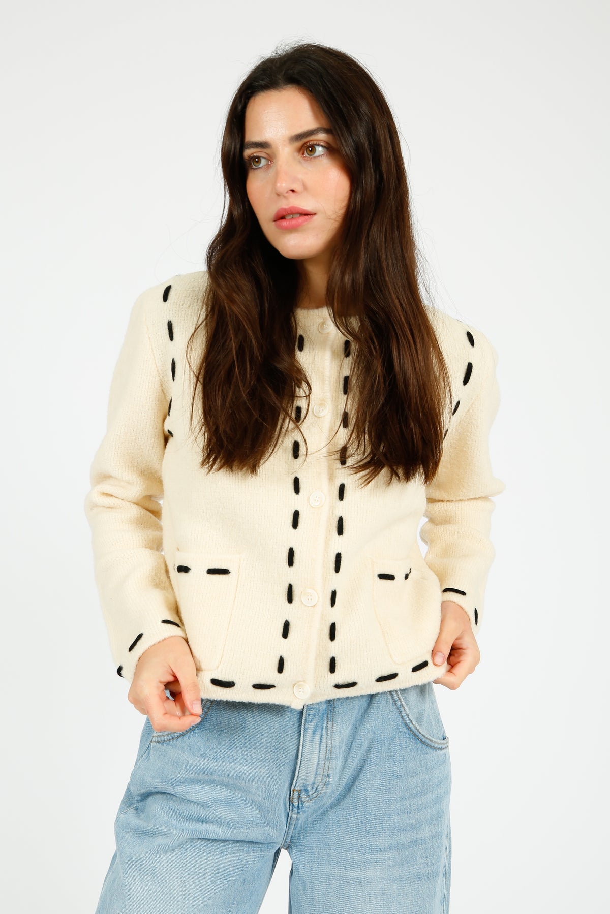 RAILS Juliete Knit Cardigan in Ivory