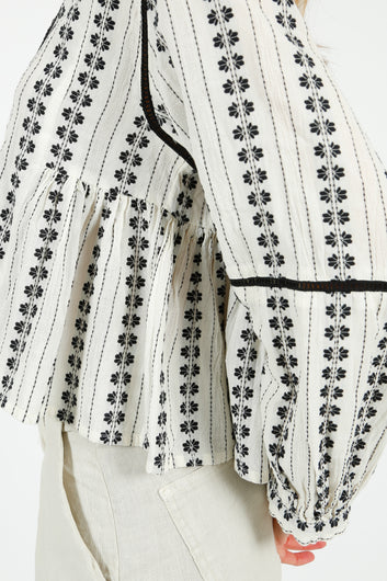 MAISON H Consuelito Blouse in Pearl Jam