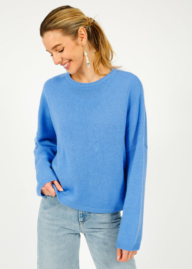 VK Oaklynn Boxy Knit in  Mountain Blue