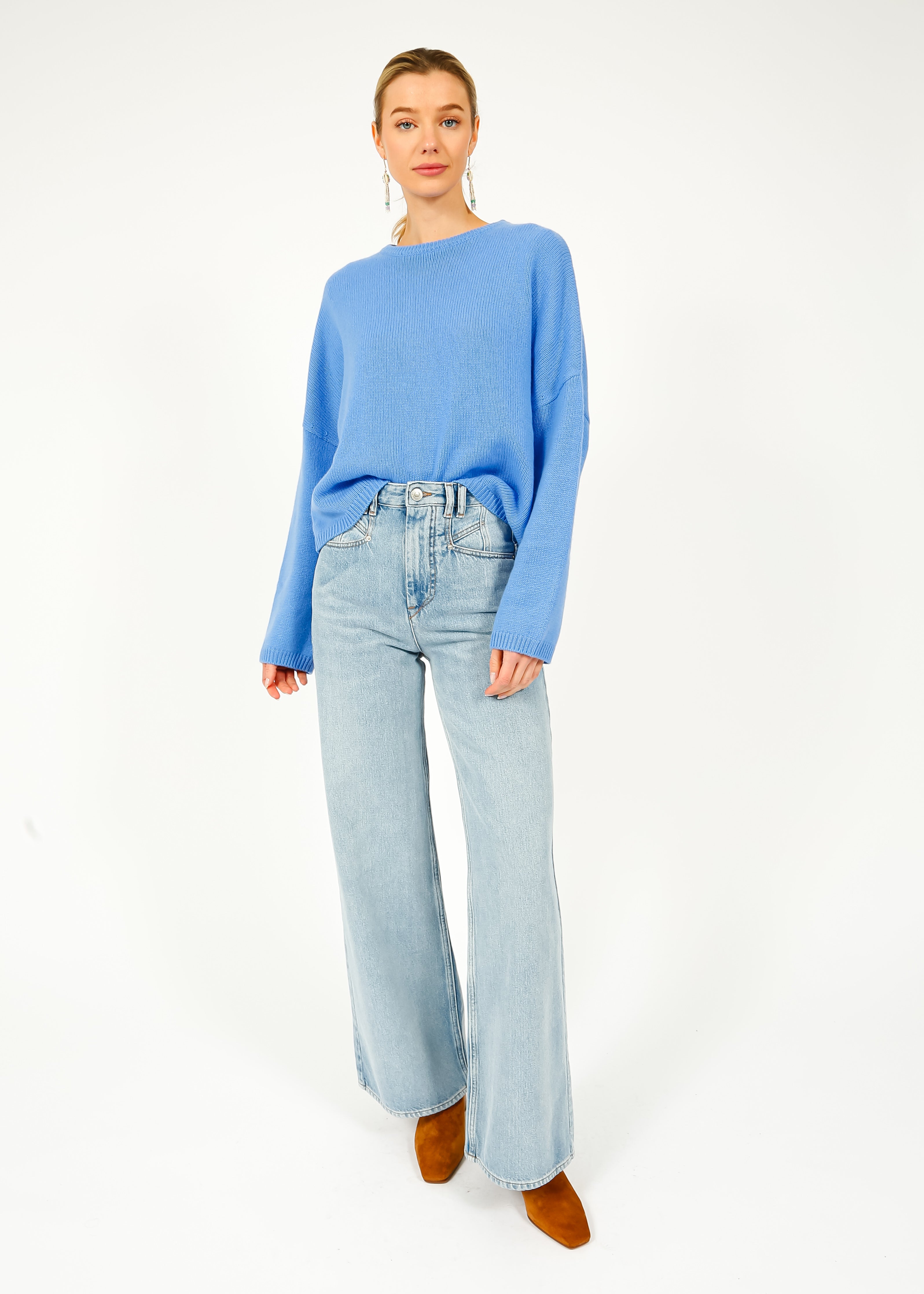 VK Oaklynn Boxy Knit in  Mountain Blue