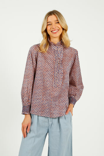 BONTE Aida Shirt in Ecru, Brown