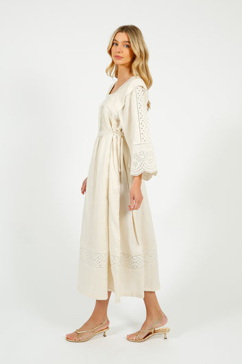 MM Luglio Dress in Ecru