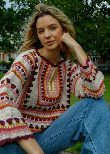 LM Lorette Crochet Jumper in Multi