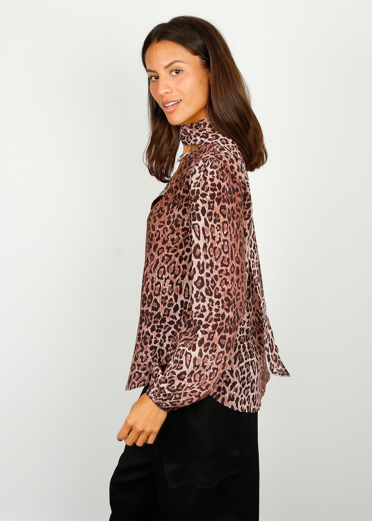 RIXO Moss Top in Leopard