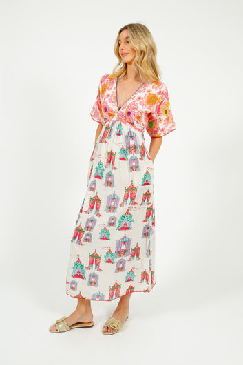 PDS 443 Tea Tents Mix Long Dress