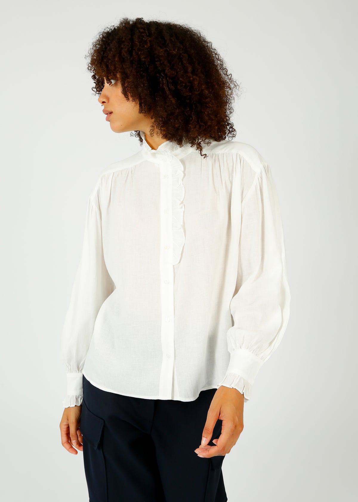 SUNCOO Lamour Blouse in White