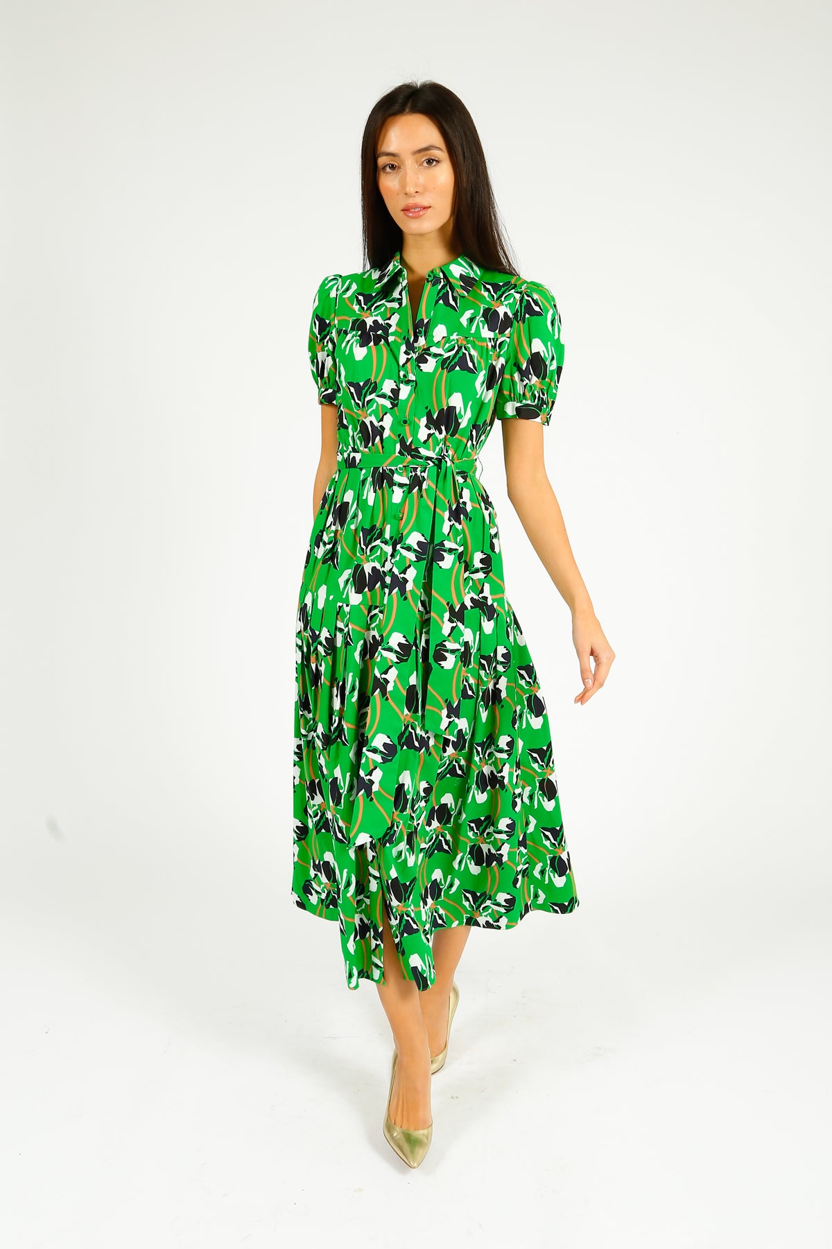 DVF Jonah Dress in Iris Green