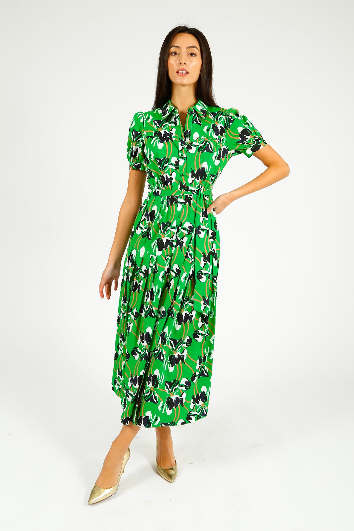 DVF Jonah Dress in Iris Green