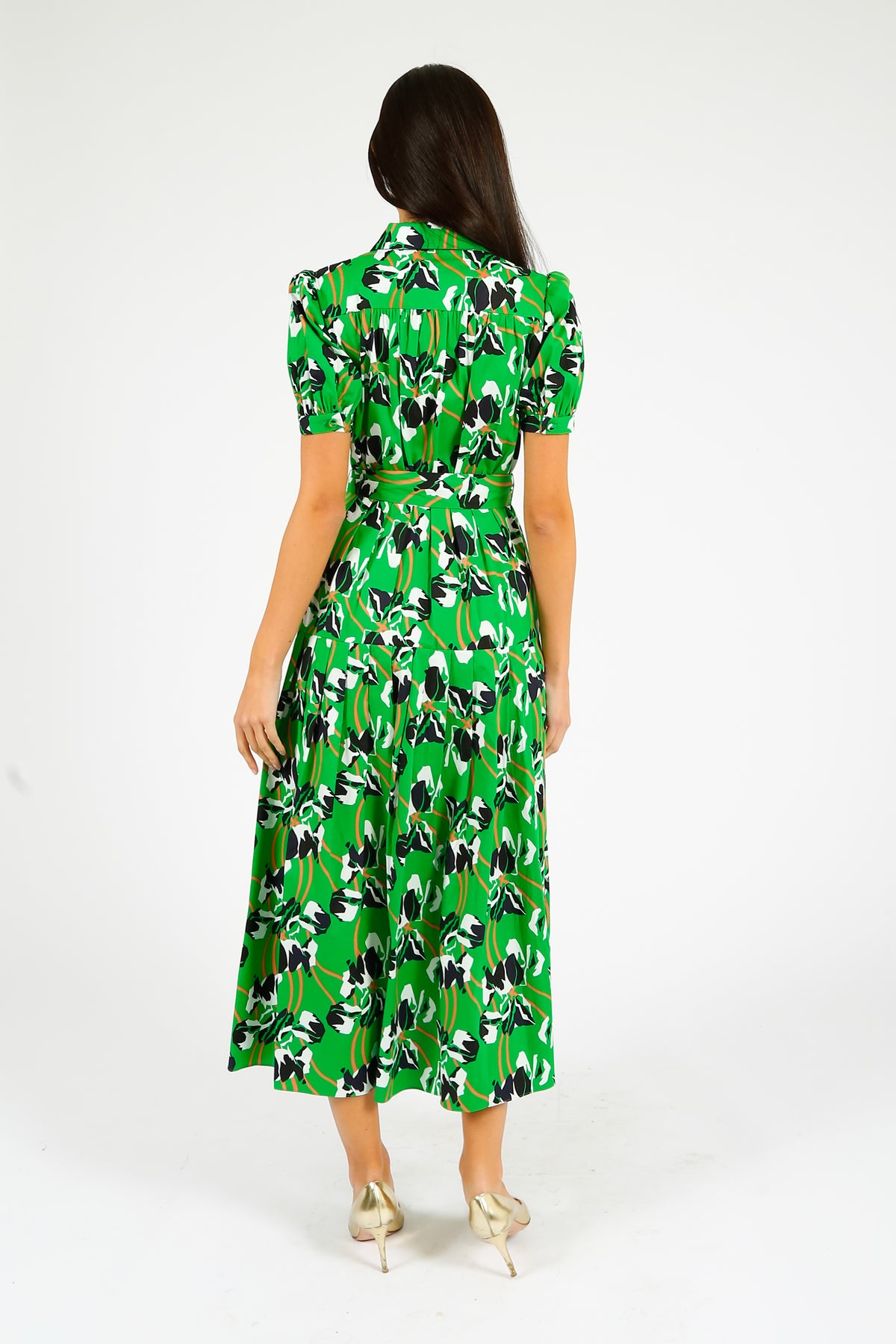 DVF Jonah Dress in Iris Green