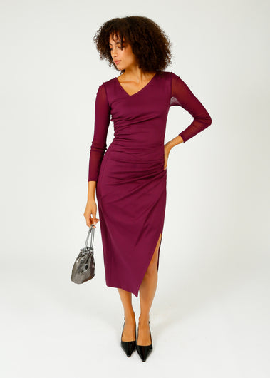 DVF Dorinda Dress in Velvet Plum