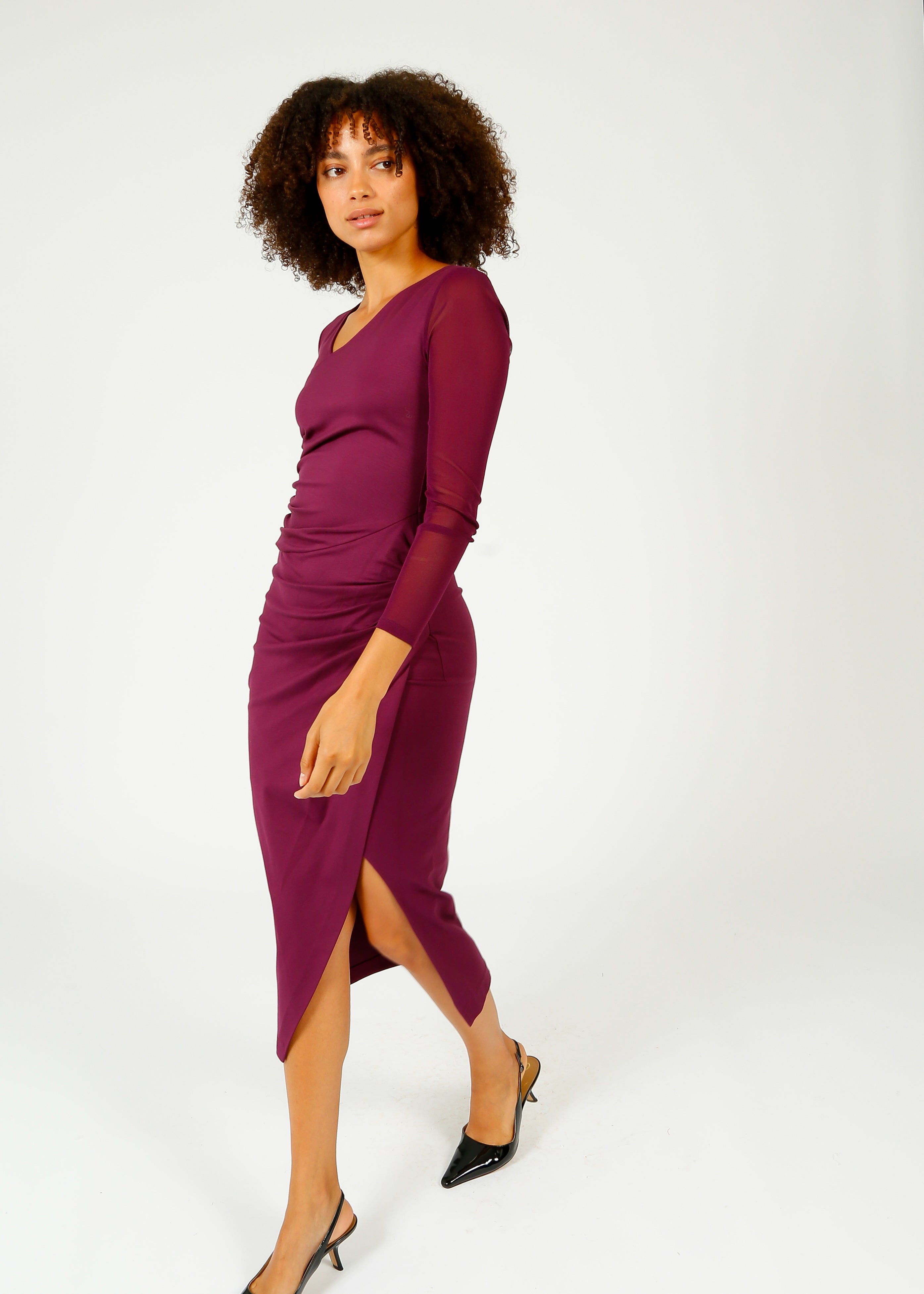 DVF Dorinda Dress in Velvet Plum