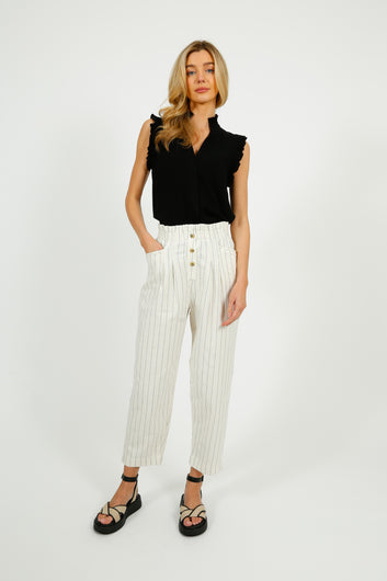 BR Lilo Pants in Stripe Ecru