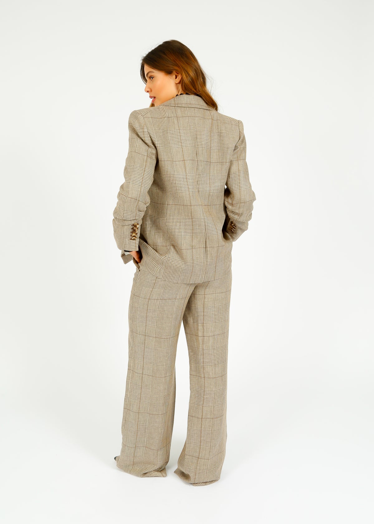 VB Tonelli Pant in Ecru, Ochre