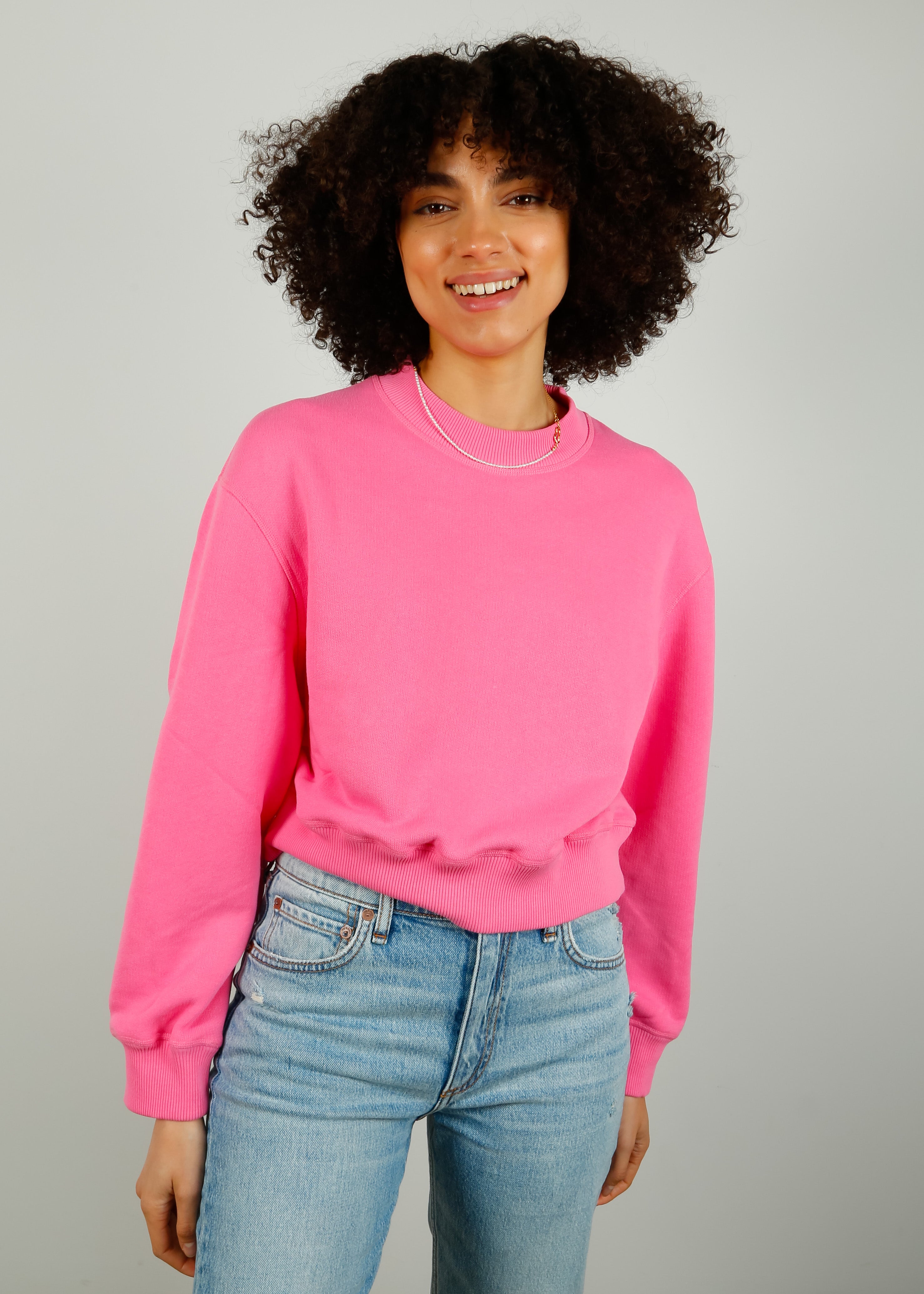 R&B Vintage Terry Sweatshirt in Pink